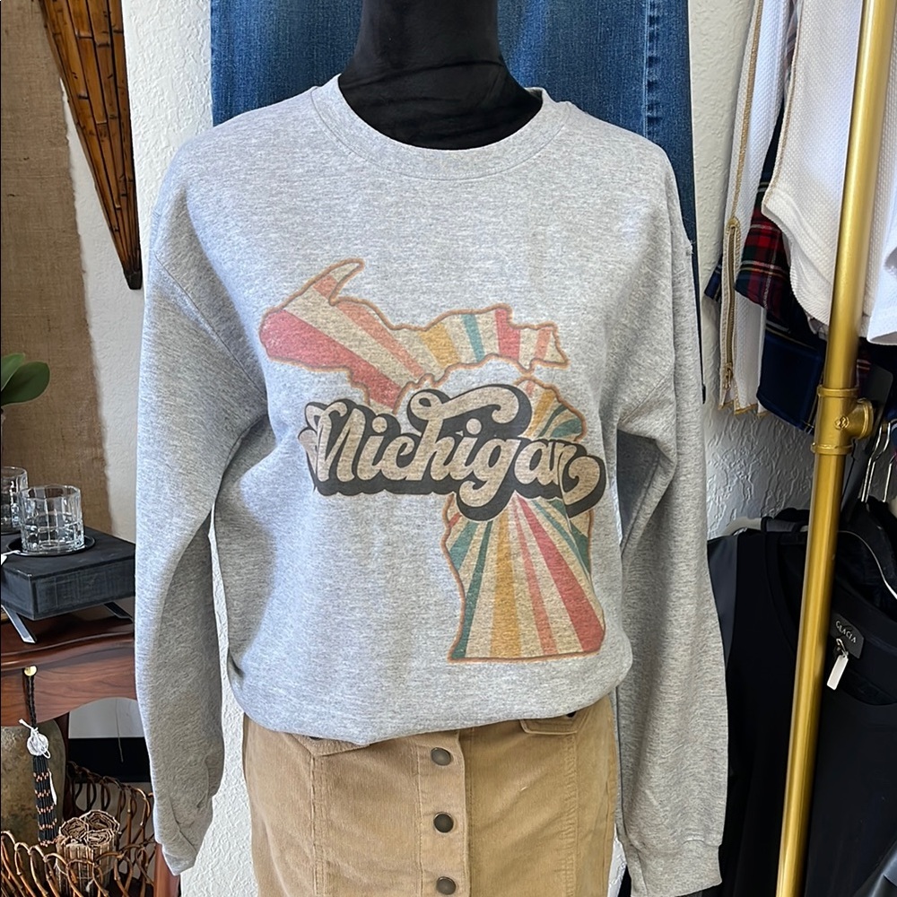 New Retro looking Michigans sweatshirts.